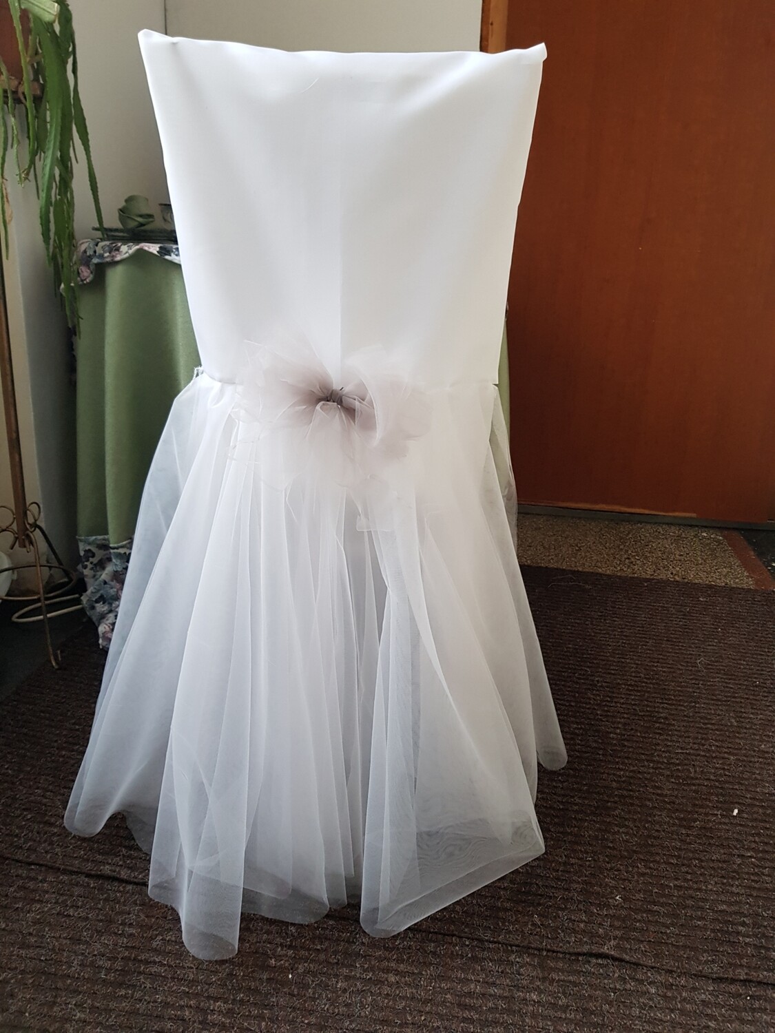 Husa spatarul scaunului tafta &amp;tulle