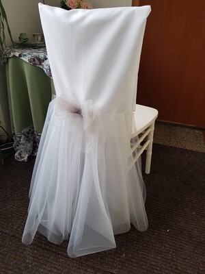 Husa spatarul scaunului tafta &amp;tulle