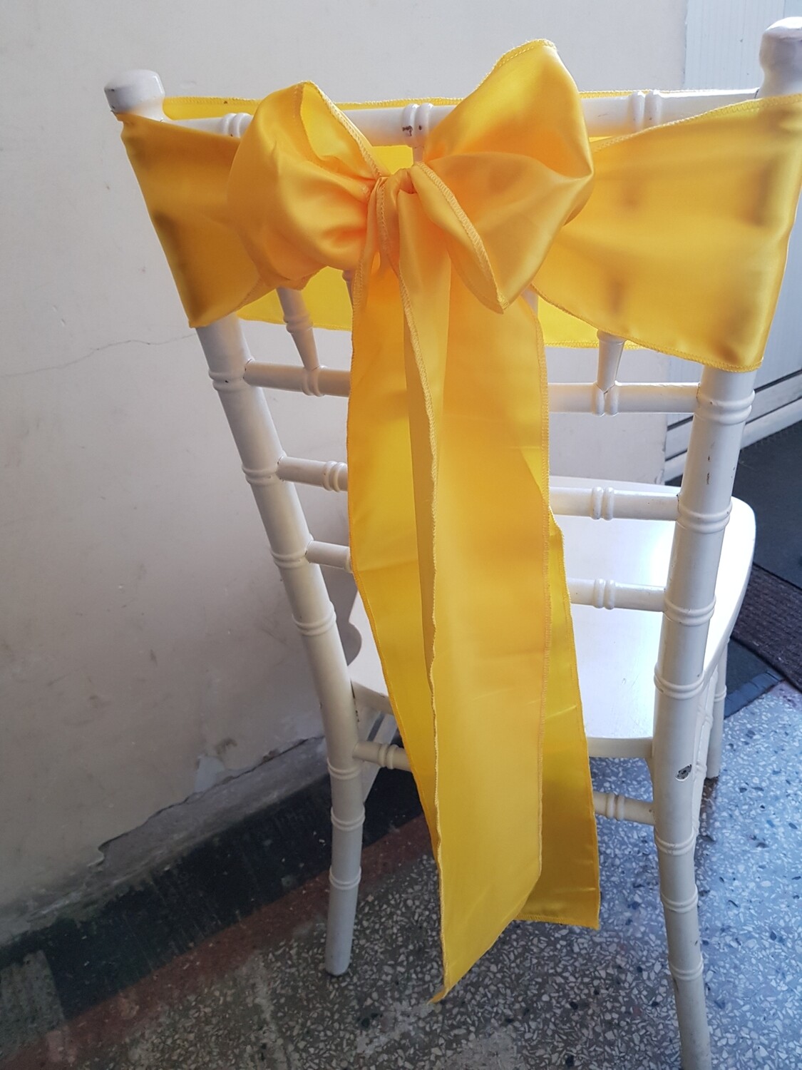 Esarfe 12x245 cm satin galben