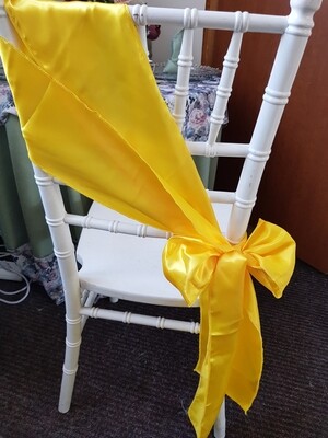 Esarfe 12x245 cm satin galben