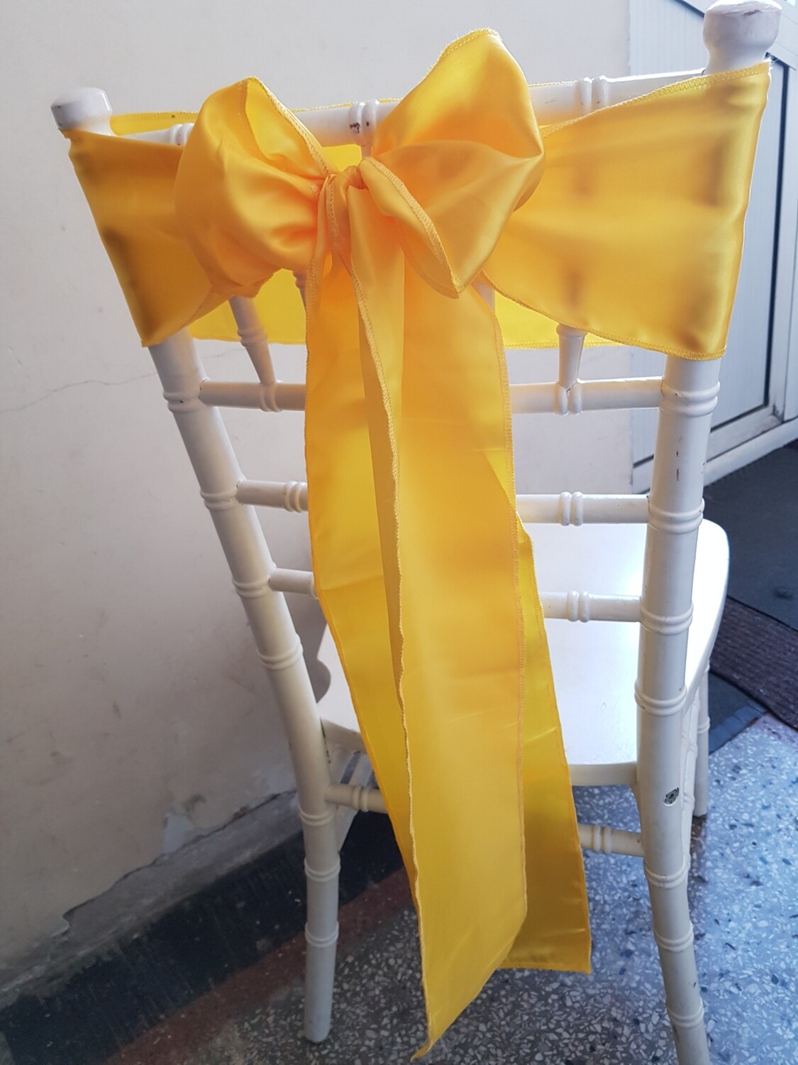 Esarfe 12x245 cm satin galben