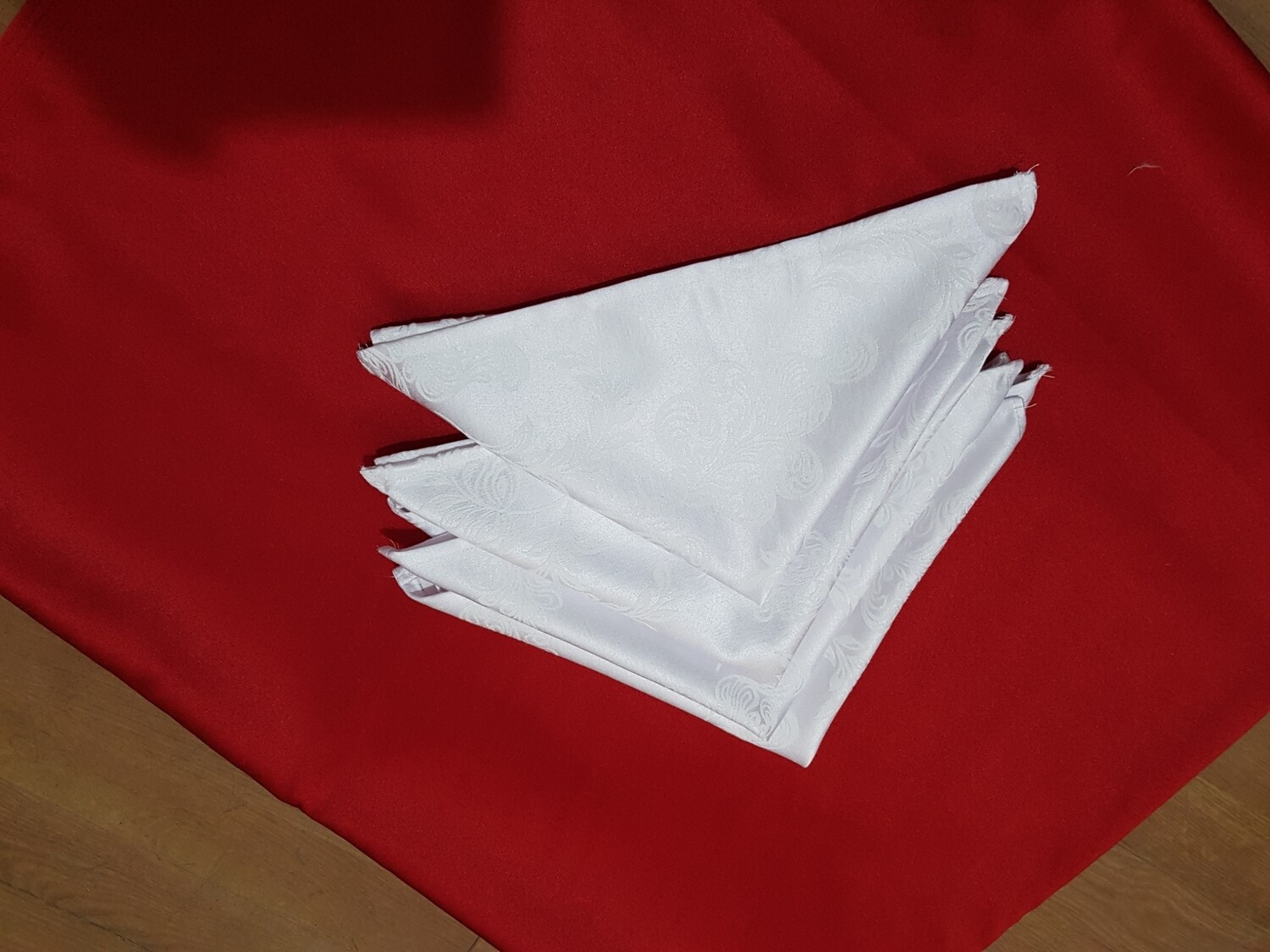 Servet damasc alb 36x36 cm