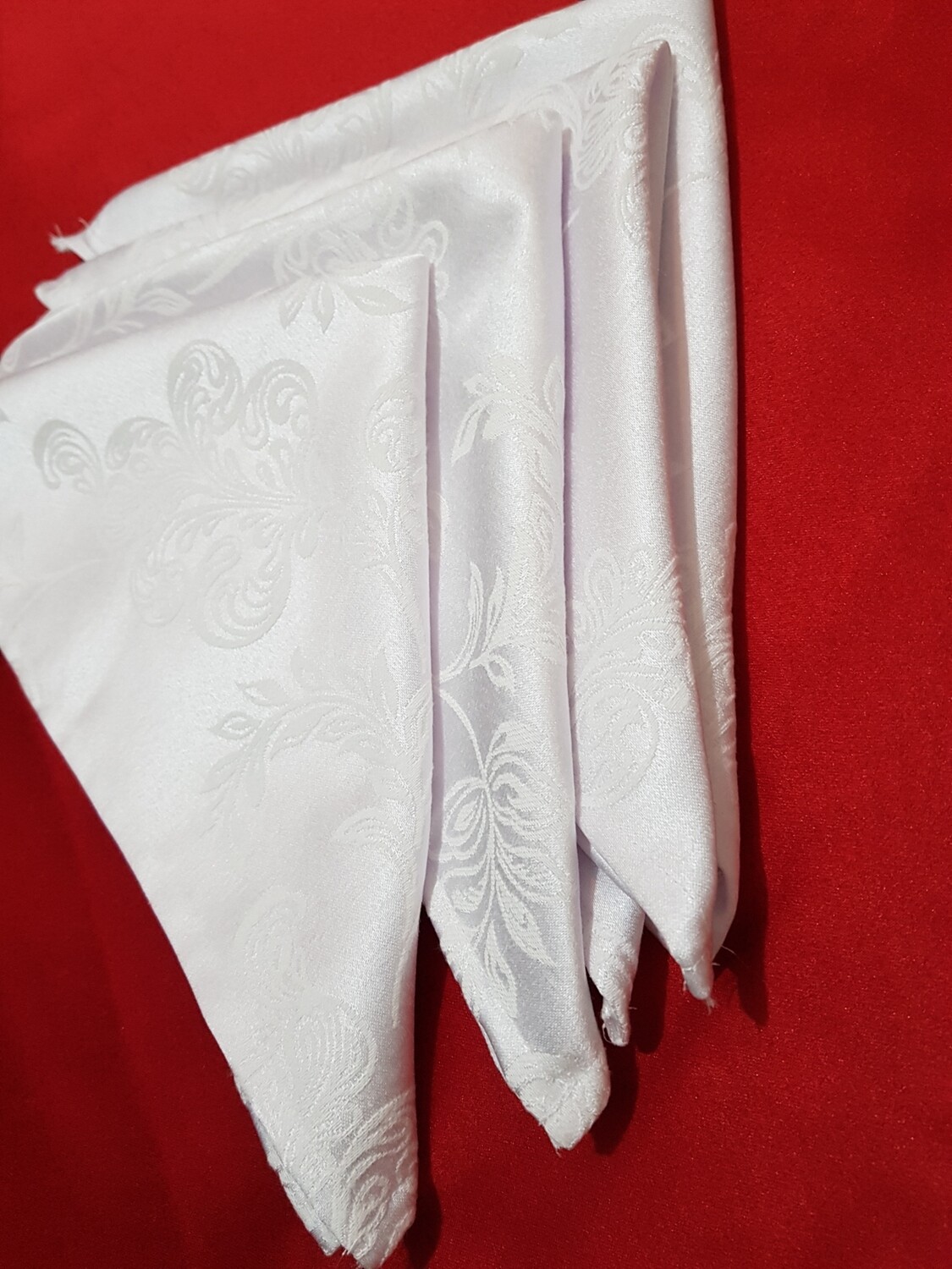 Servet damasc alb 36x36 cm