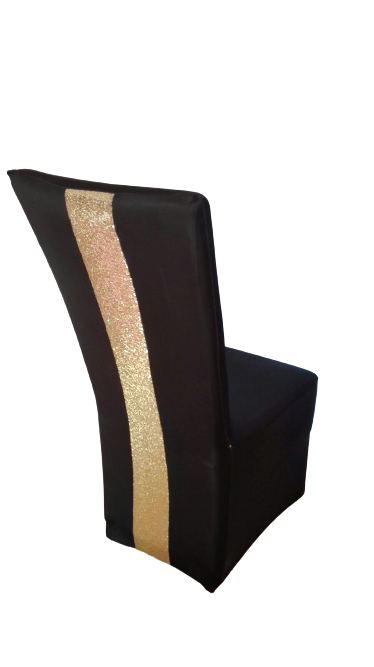 Husa negru &amp; auriu pentru scaun