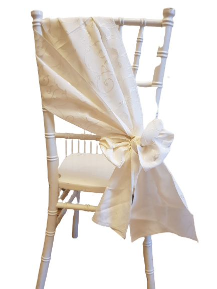 Esarfe 40x180 cm brocard ivory