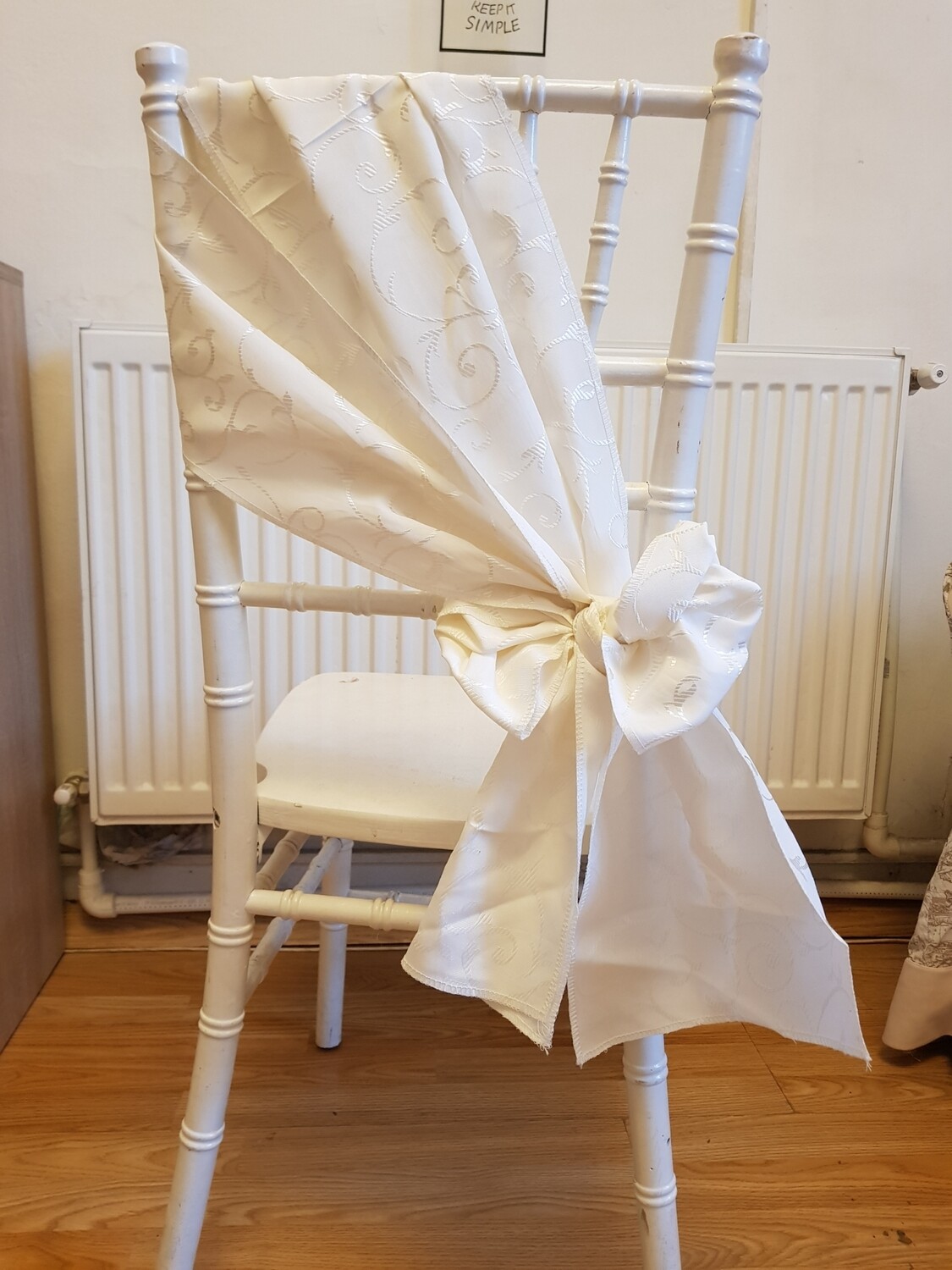 Esarfe 40x180 cm brocard ivory
