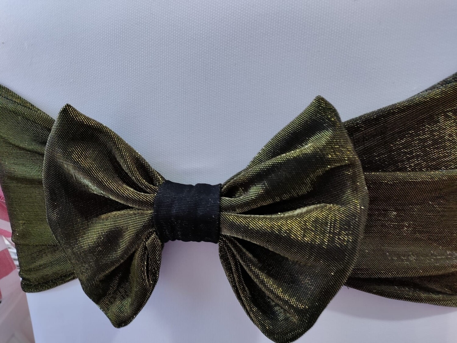 Benzi cu papion lurex auriu