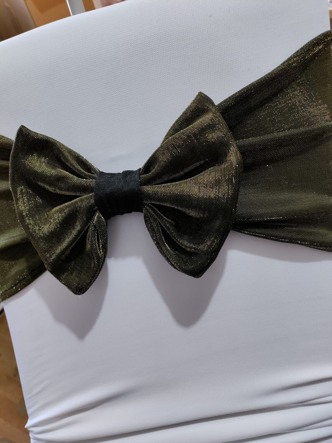 Benzi cu papion lurex auriu