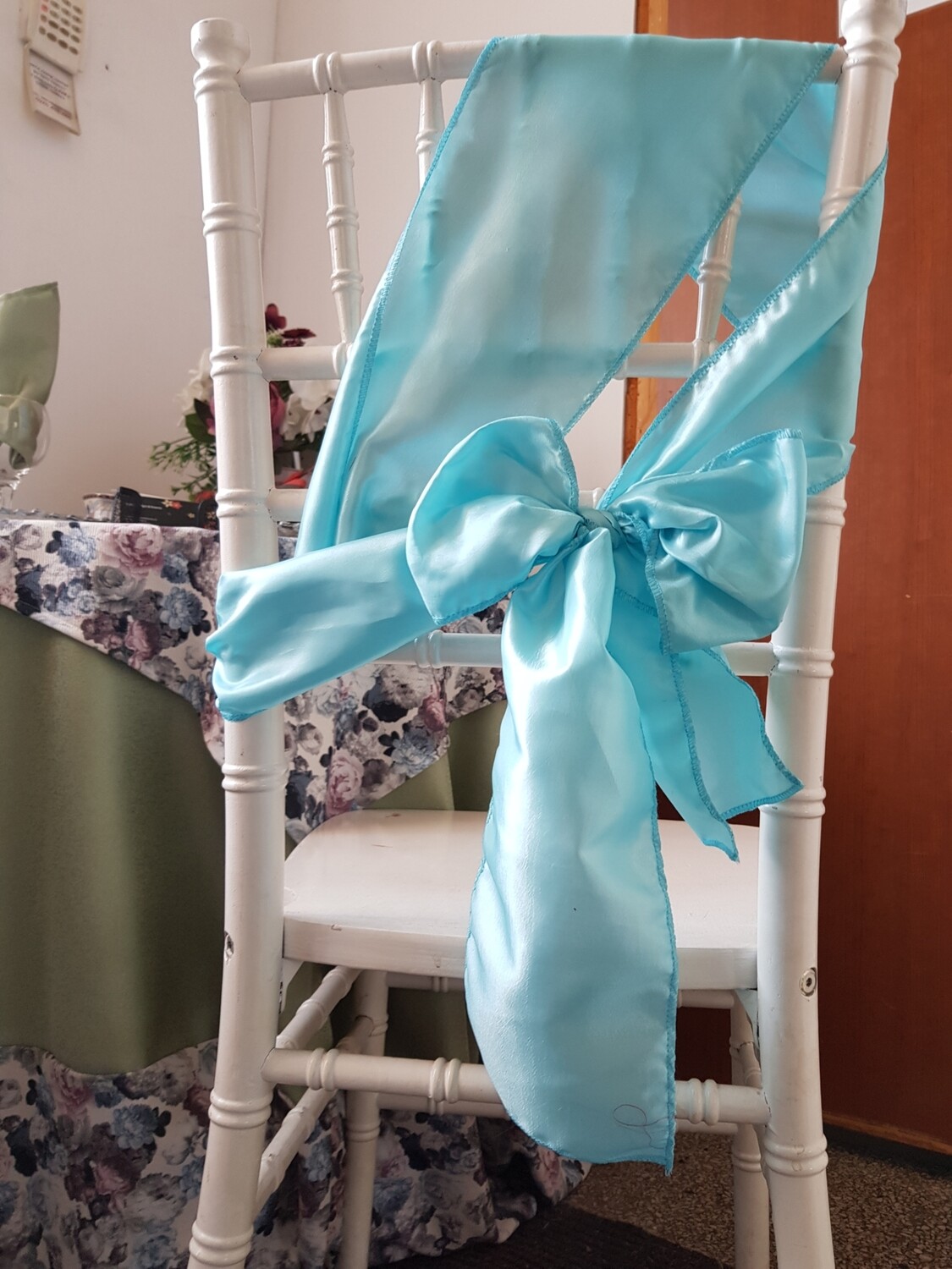 Esarfe 14x220cm tafta albastru turcoaz