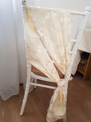Esarfe 23x210 cm, brocard crem