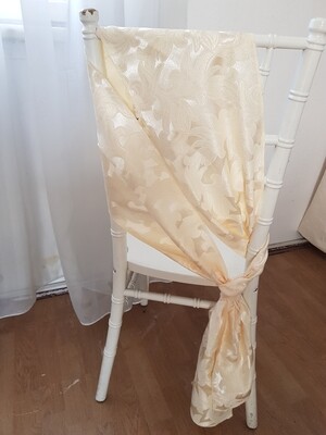 Esarfe 23x210 cm, brocard crem