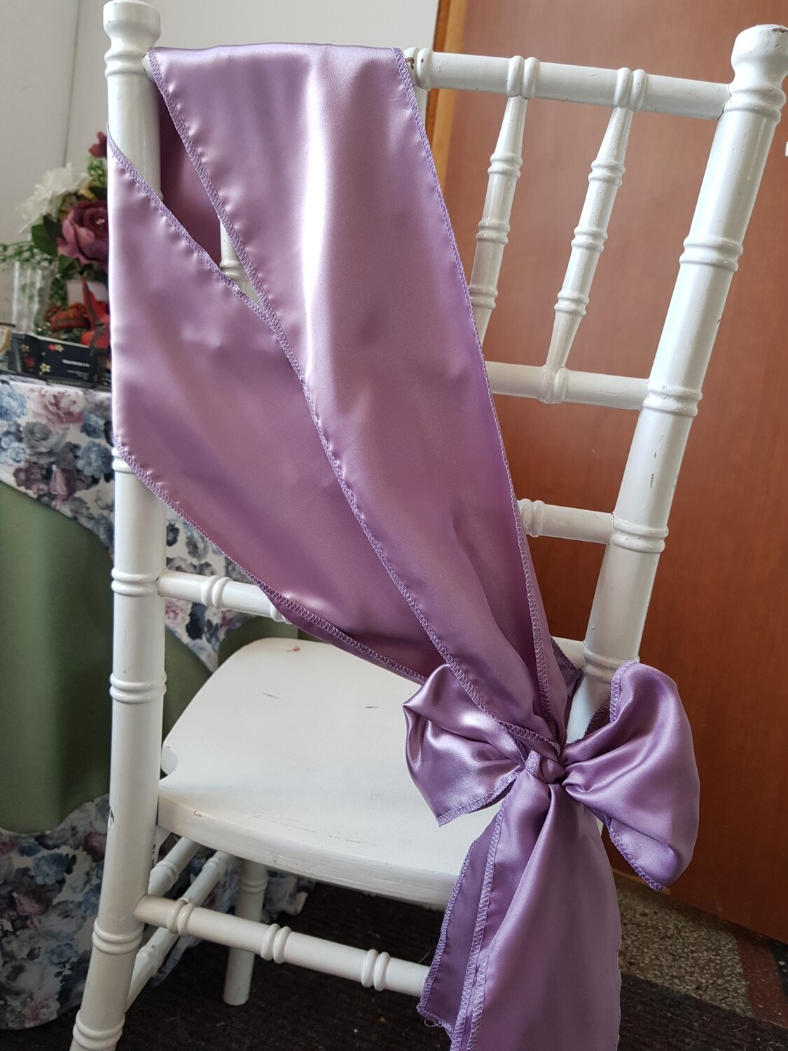Esarfe 14x220 cm, satin mov prafuit