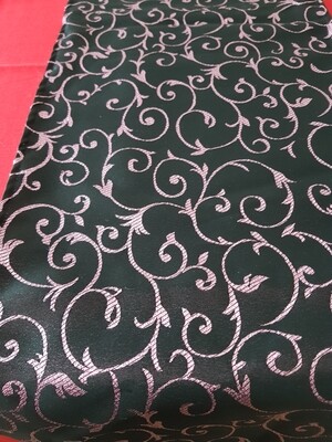 Traversă masă roz &amp; negru 40x135 cm