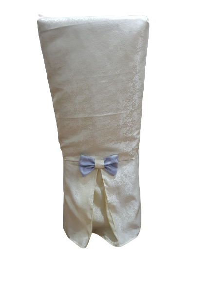 Husa galben-pastel cu papion gri (pentru scaun Munchen)
