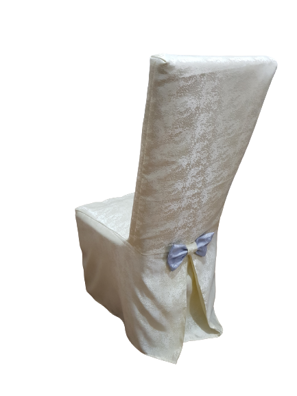 Husa galben-pastel cu papion gri (pentru scaun Munchen)