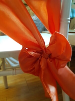 Esarfe 14x220 cm orange-caramiziu