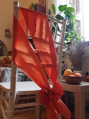 Esarfe 14x220 cm orange-caramiziu