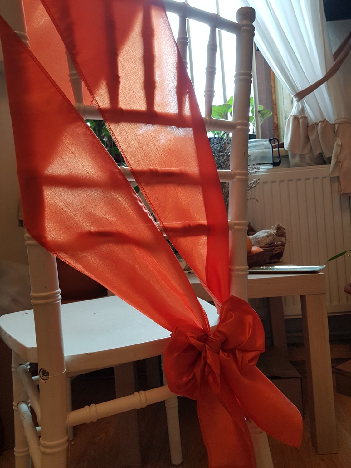 Esarfe 14x220 cm orange-caramiziu