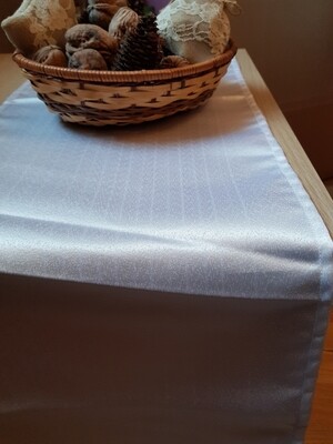 Traversa masa  30x210 cm brocart alb