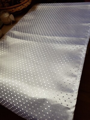 Traversa masa 38x300 cm brocart alb