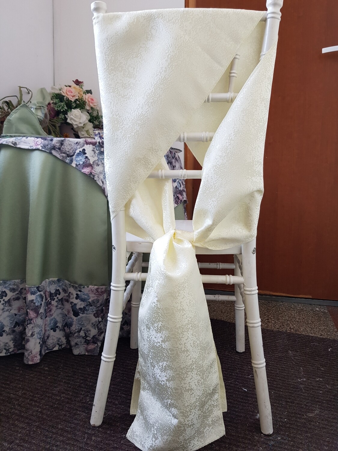 Esarfe 24x230 cm brocart galben pal