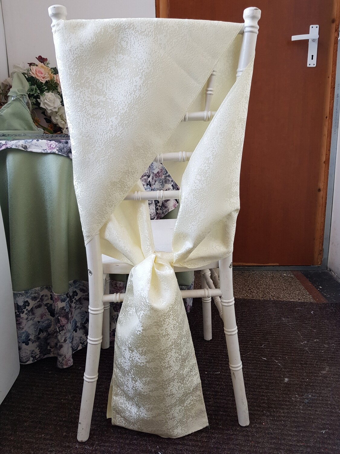 Esarfe 24x230 cm brocart galben pal