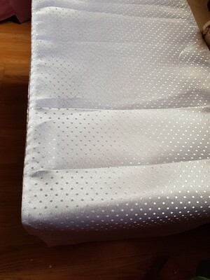 Traversa masa 38x300 cm brocart alb
