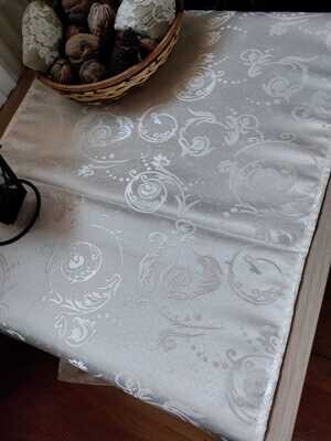 Traversa masa 49x145 cm brocart ivory