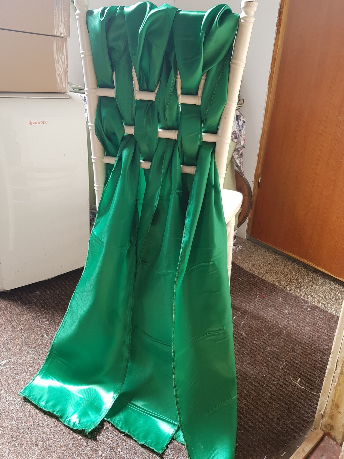 Esarfe 23x200 cm satin verde