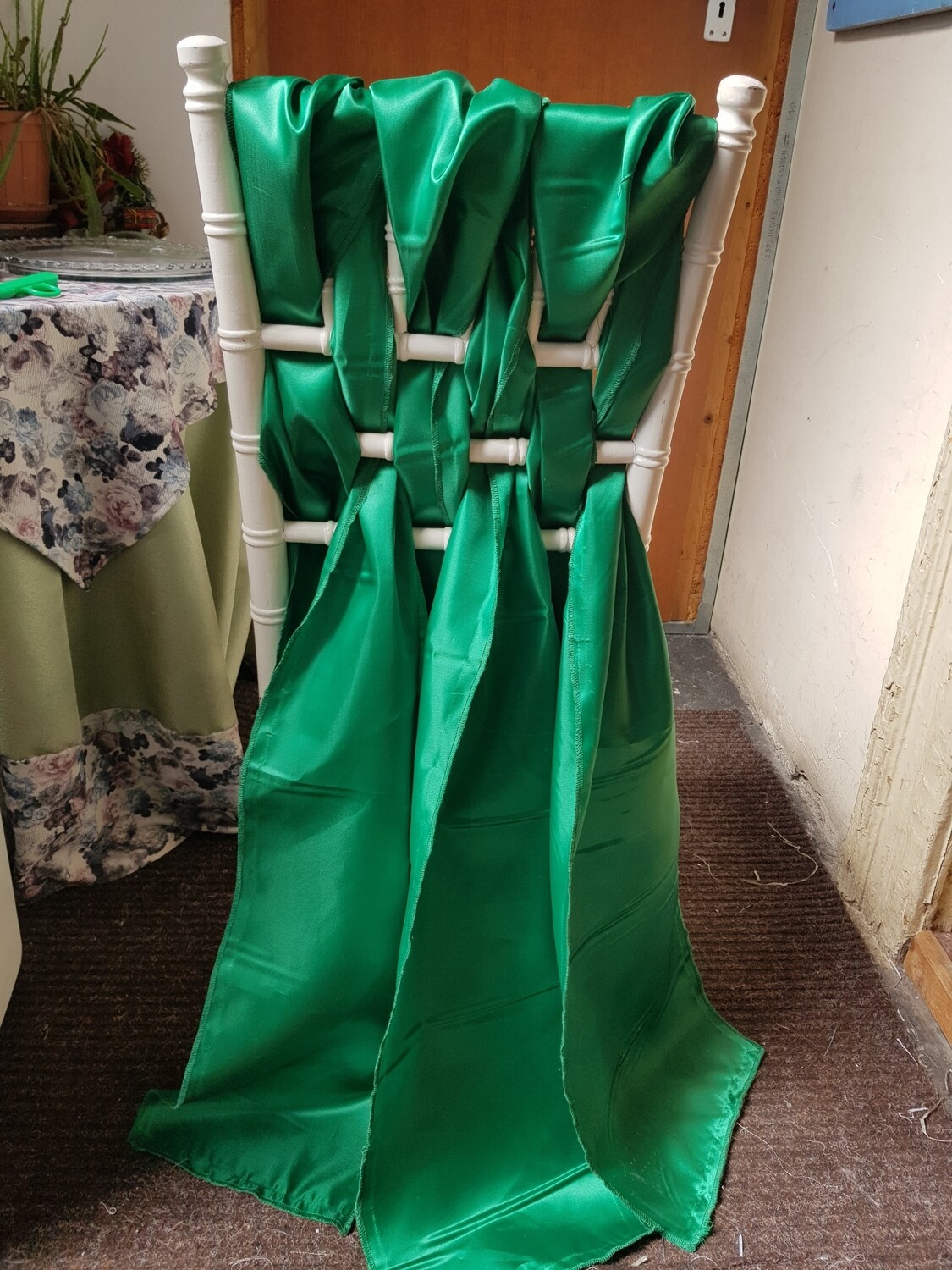 Esarfe 23x200 cm satin verde