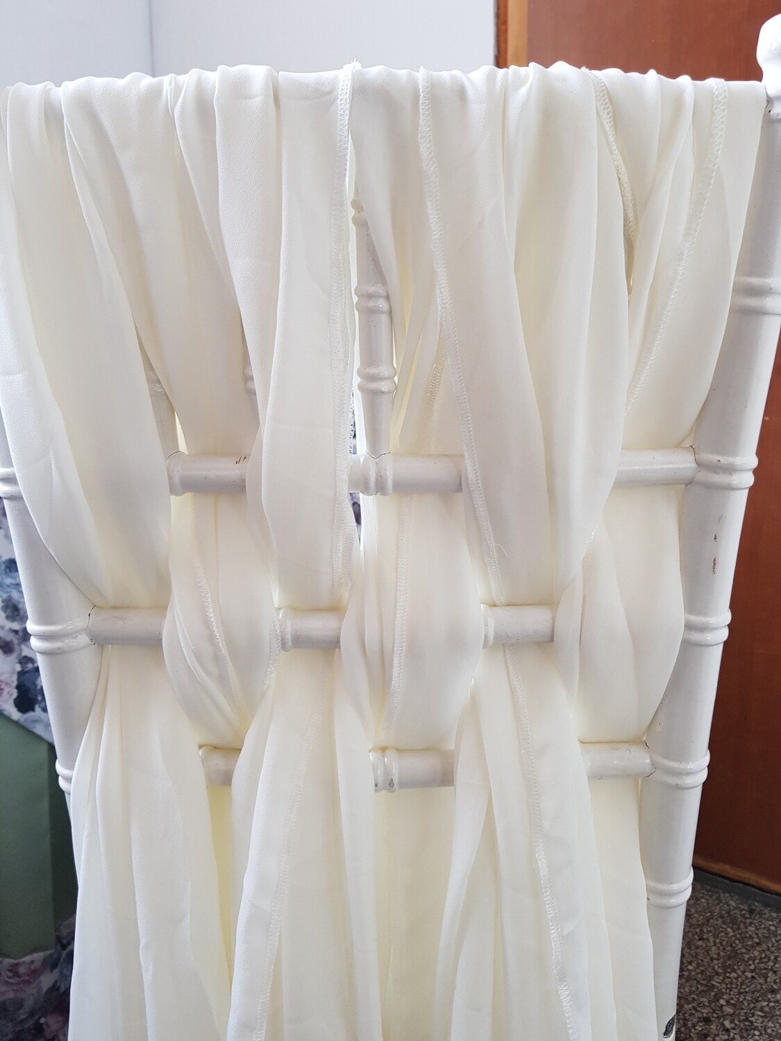 Eșarfe voal ivory-crem (unt)