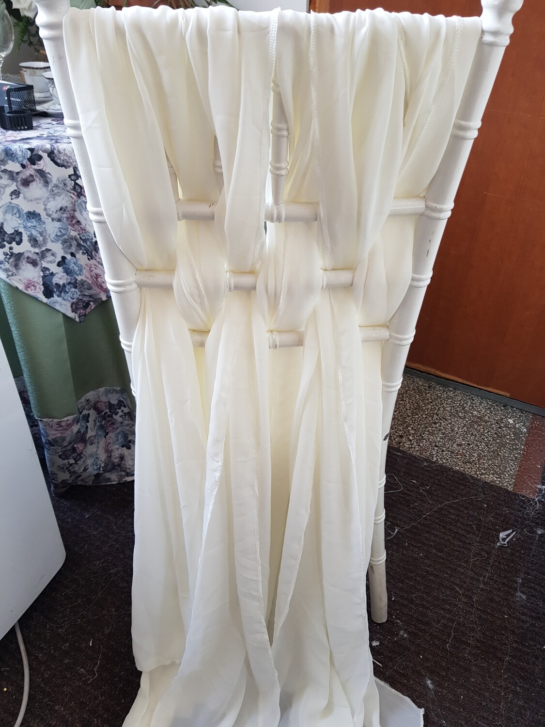 Eșarfe voal ivory-crem (unt)