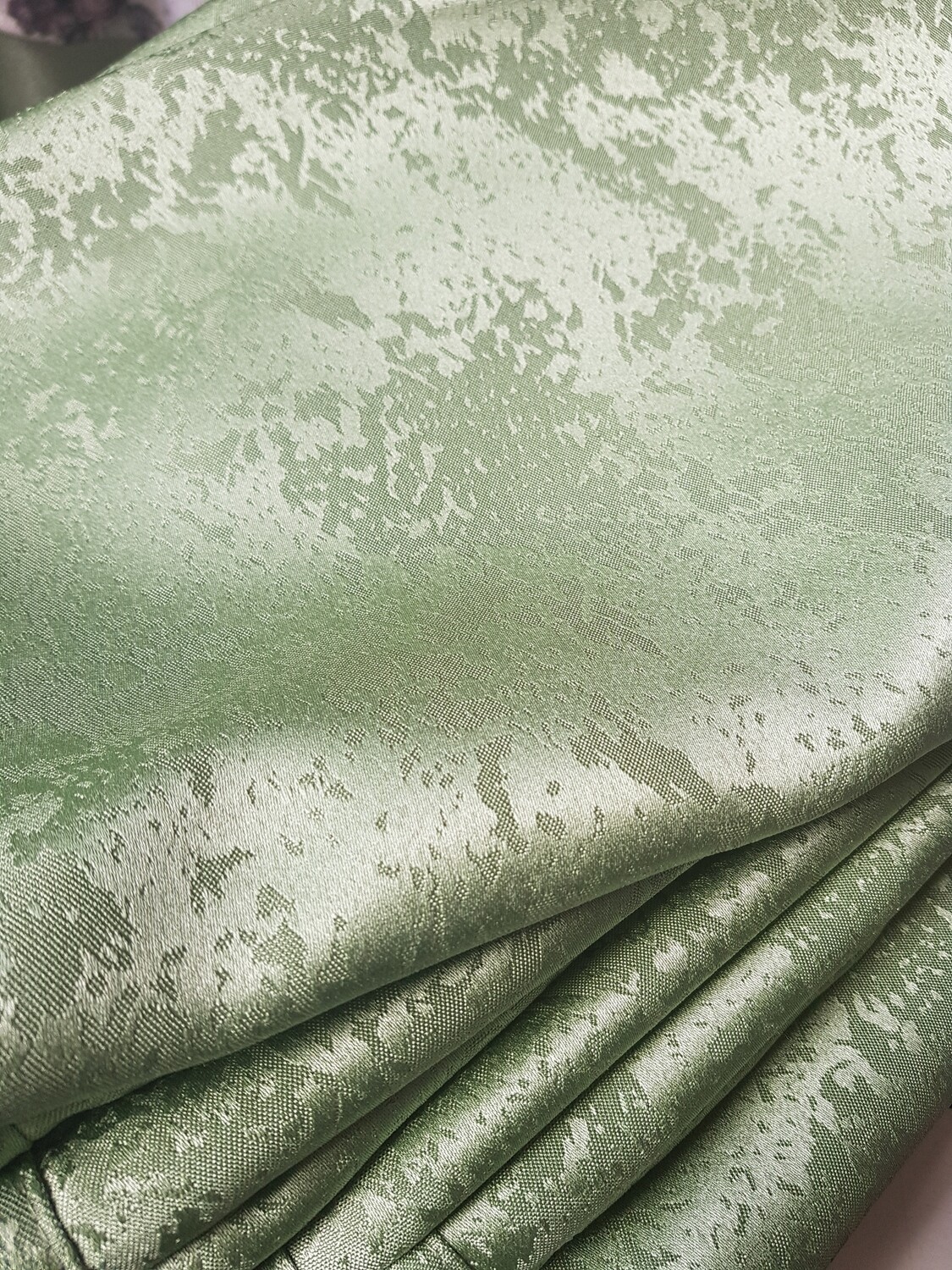 Traversa  brocart verde ”mar”, model a p e