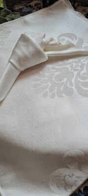 Servet damasc ivory light model ”Spania” 38x38 cm