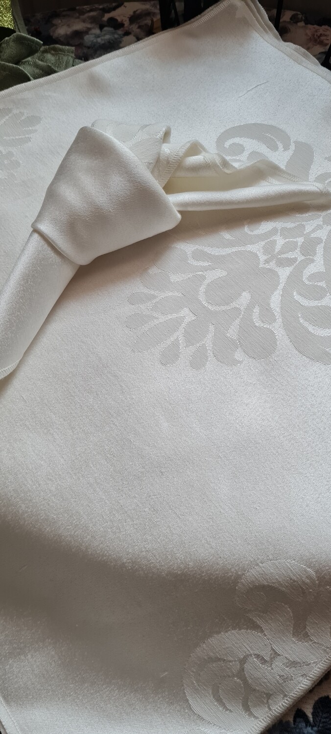 Servet damasc ivory light model ”Spania” 38x38 cm