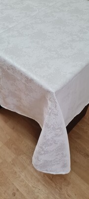 Fețe masă brocart ”ape-ape” alb