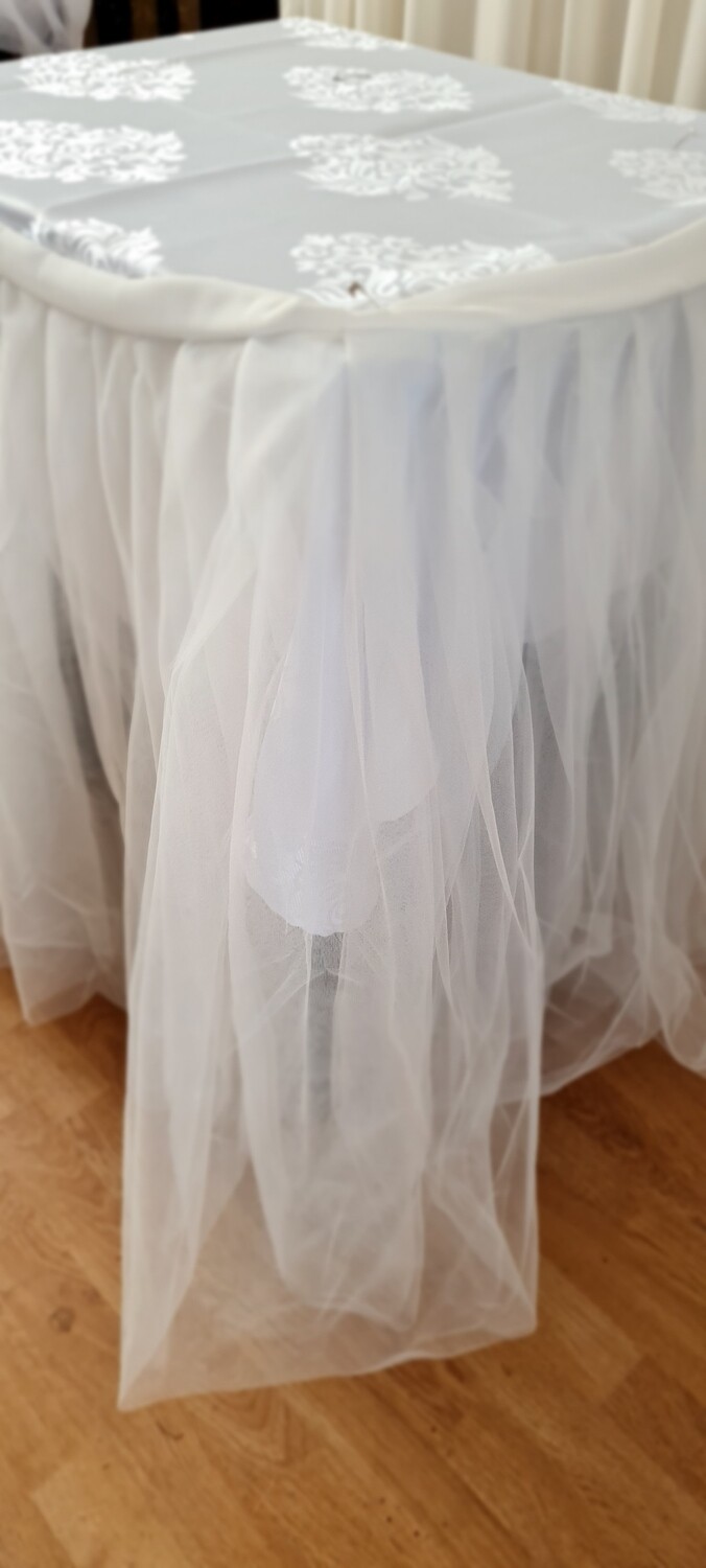 Fusta masa tulle ivory 78x550 cm
