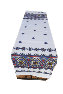 Traversă/ ștergar tematică rustică  (albastru)