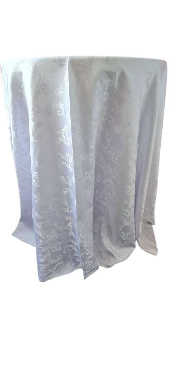 Fata masa D300 cm, brocart alb  model crengute
