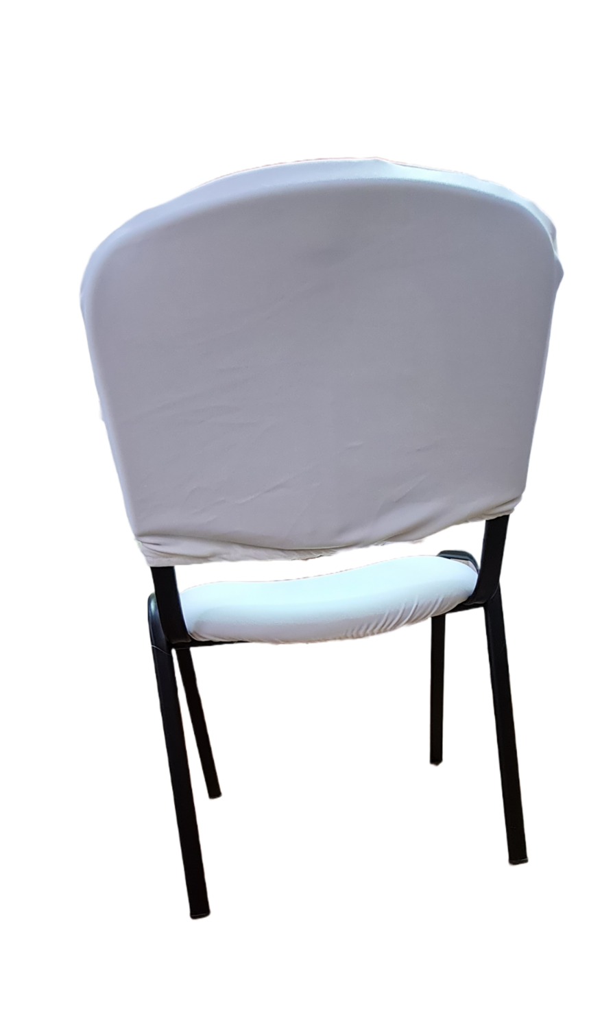 Huse elastice pentru scaune tip vizitator, culoarea ivory light
