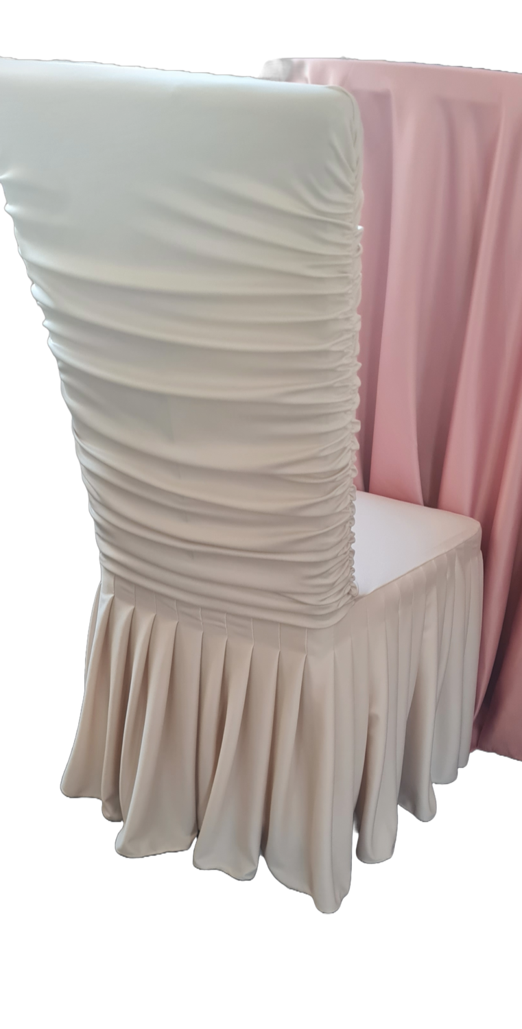 Husa elastica scaun Munchen - milanez bej deschis