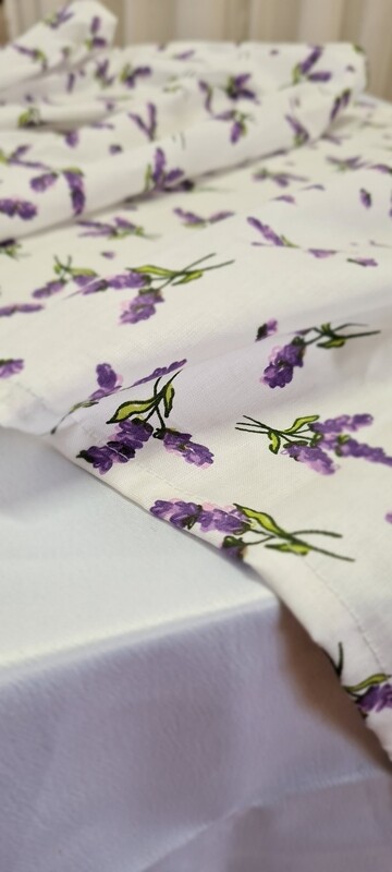 Napron bumbac imprimeu lavanda