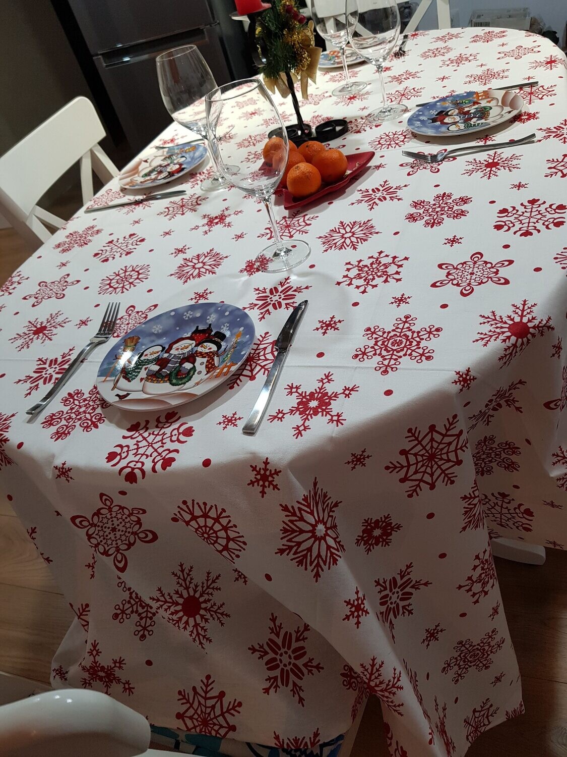 Față de masă bumbac satinat - steluțe