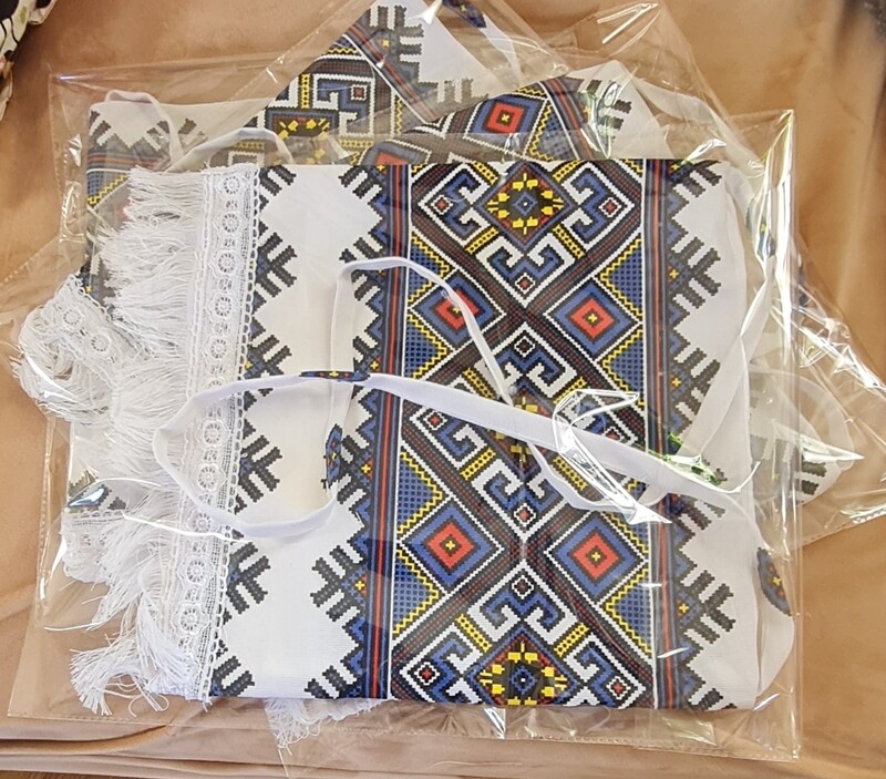 Traistă motive tradiționale (albastru)