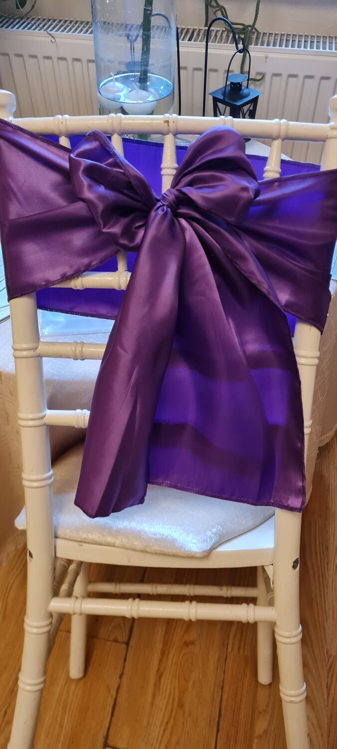 Esarfe 20x195 cm, satin mov