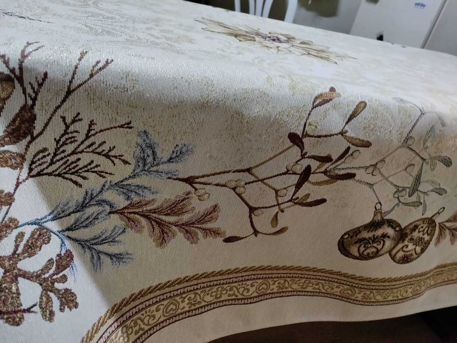 Față masă aurie tip goblen 140x240 cm