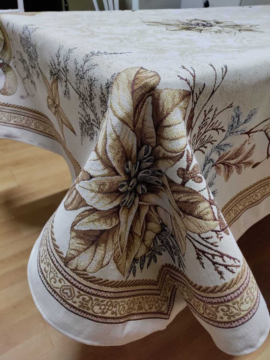 Față masă aurie tip goblen 140x240 cm