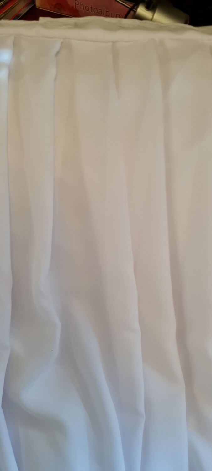 Fusta masă voal alb, L430 cm