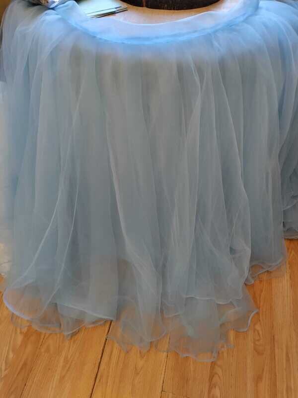 Fusta cristelniță tulle bleu