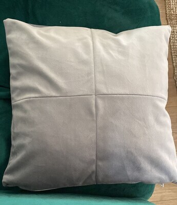 Husă pernă 40x40 cm, realizată din catifea gri